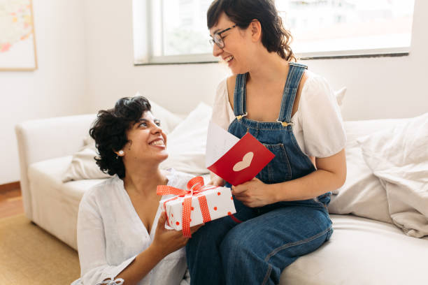 istock Happy couple celebrating Valentine's Day 1308571844