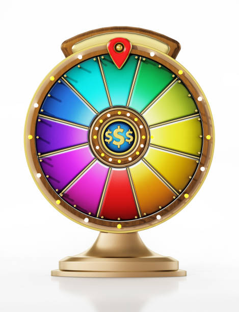 istock Prize wheel with blank colorful slices isolated on white 1308581736