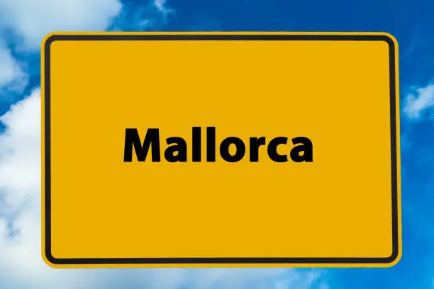 Photo of Yellow Sign Island Mallorca Spain