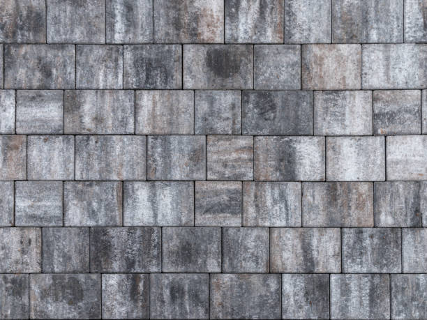 istock Gray paving slabs, street paving. Seamless texture 1308585585