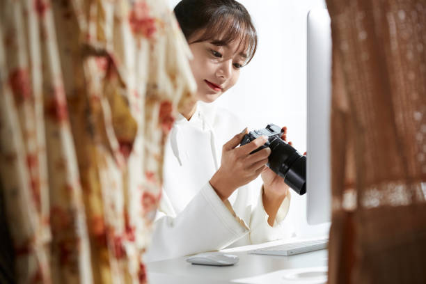 istock A young Asian woman doing fashion work 1308587324