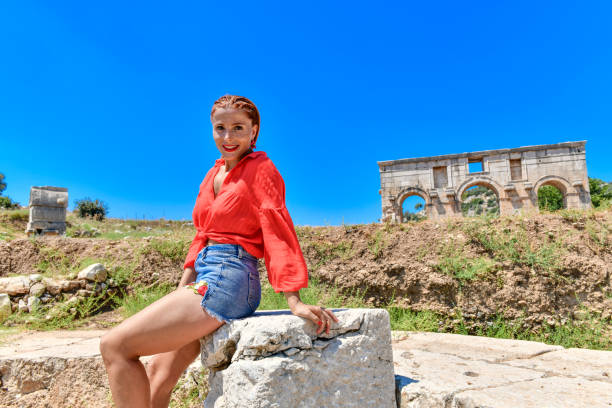 istock A traveler at the Patara city gate. 1308588457