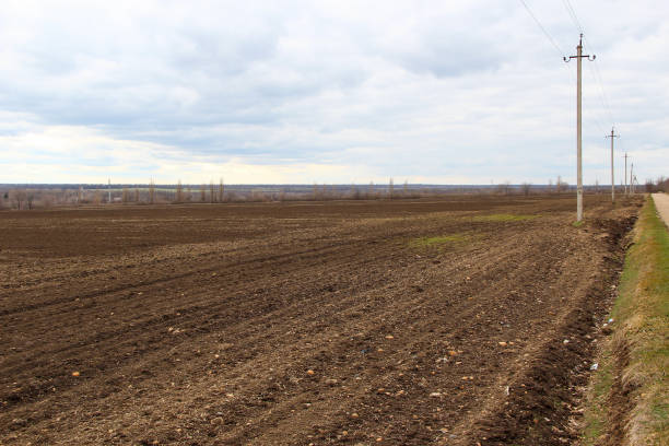 istock Plowed agricultural field in spring 1308588737