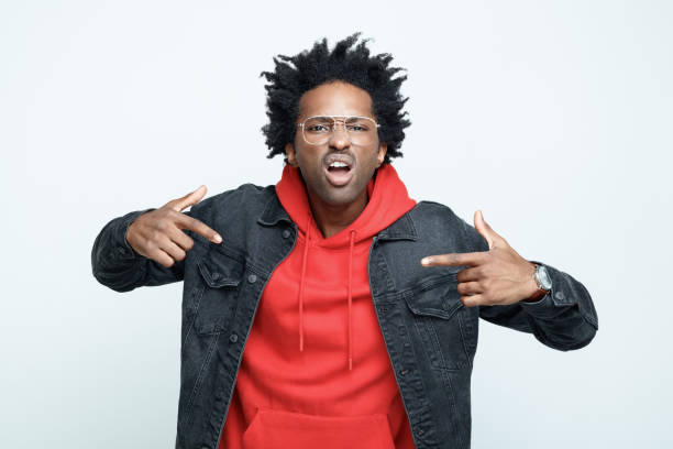 istock Angry man in red hoodie 1308589919