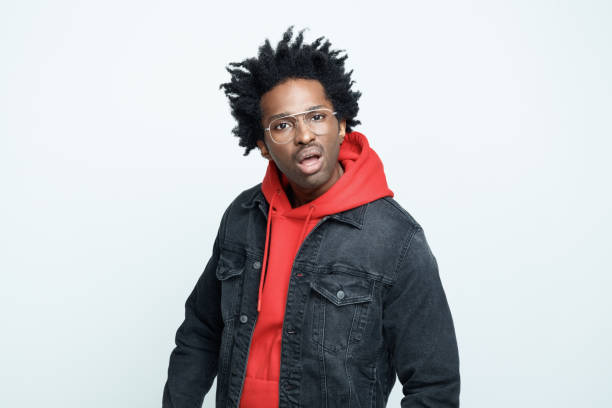 istock Confused man in red hoodie 1308591127