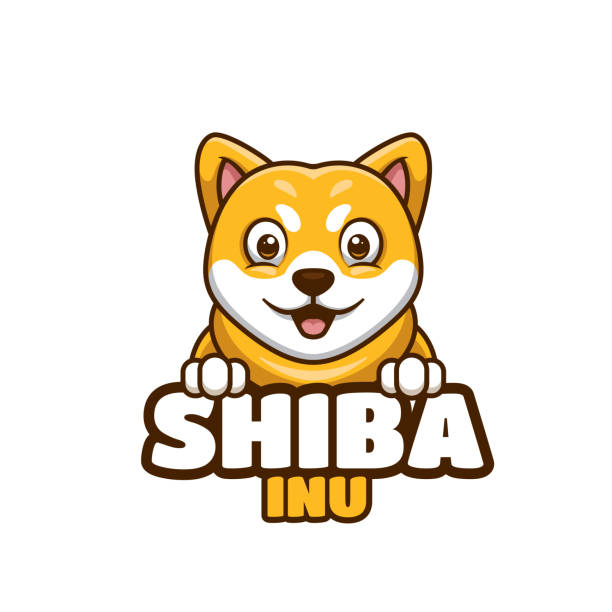 shiba inu süße cartoon hund logo für pet shop haustier pflege tier - dog malamute sled dog bulldog stock-grafiken, -clipart, -cartoons und -symbole