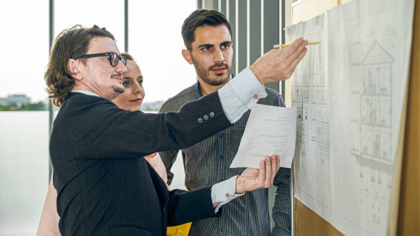 istock Group of Caucasian engineer teamwork meeting for planning project. 1308596958