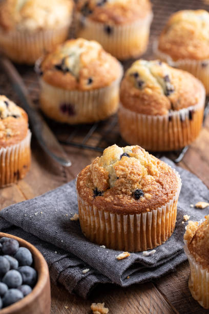 istock Blueberry Muffins and Fresh Berries 1308599407