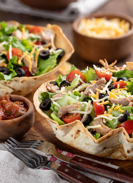 istock Taco Salad in a Tortilla Shell 1308599413