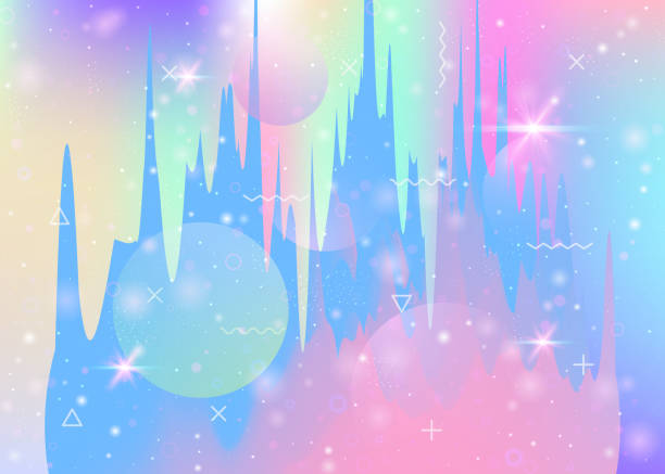 istock Universe landscape with holographic cosmos and abstract future background. 1308605624