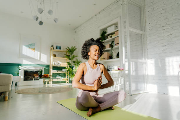 istock Starting the day with yoga 1308606254