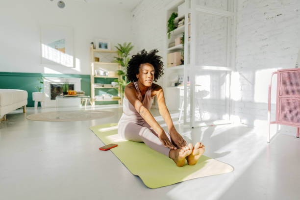 istock Starting the day with yoga 1308606370