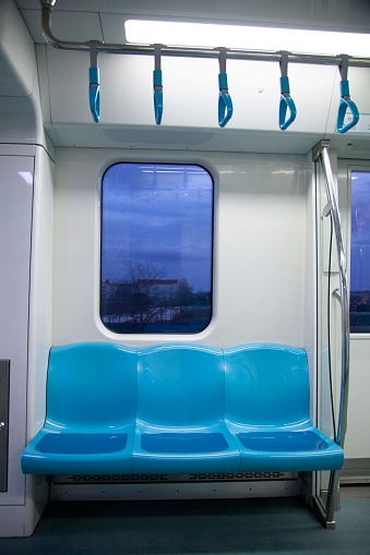 empty subway train seats