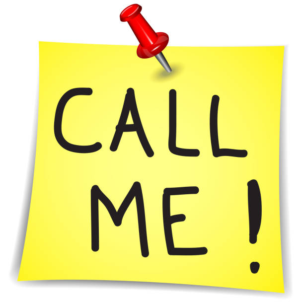 Sticky Note Call Me 40+ Blank Yellow Ripped Sticky Note On White Background Stock ...