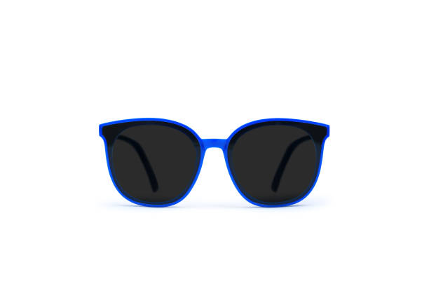 Blue sunglasses isolated on white background