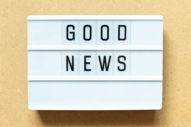 istock Lightbox with word good news on wood background 1308619844