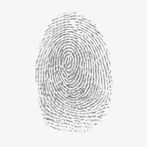 Vector illustration of Fingerprint ID grey background