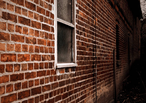 European style white windows on wall tiles