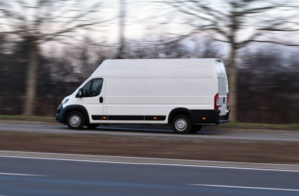 istock The large delivery van drives at high speed 1308624237