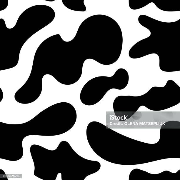 Spots Simple Pattern Seamless Abstract Pattern With Black Spots Stylish Simple Vector ...