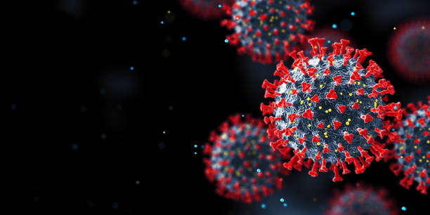 istock Coronavirus New Strain Wide Dark Copy Space 1308624326