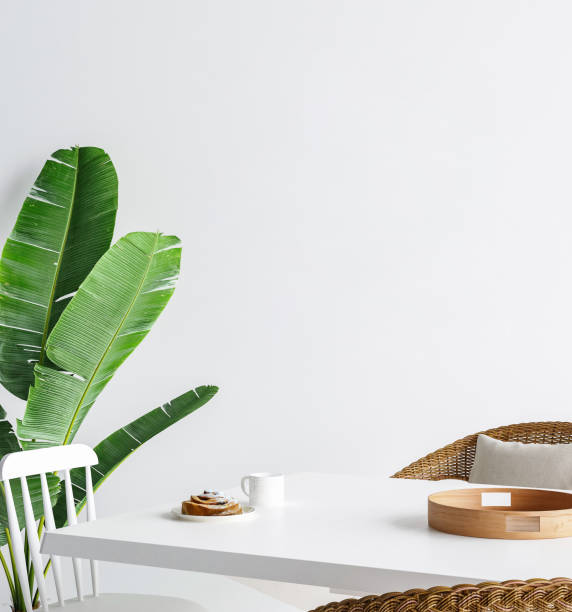 istock Mock up in home interior background, Scandinavian style 1308627664