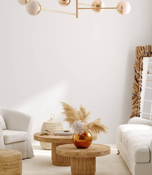 istock Mock up in home interior background, Scandinavian style 1308627672