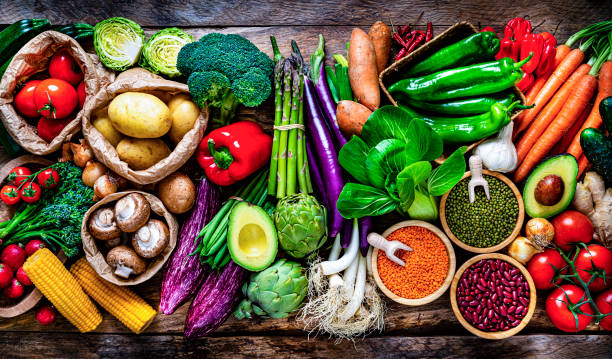 istock Fresh organic vegetables and legumes background 1308630312