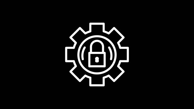 SECURITY line icon of for modern concepts, web and apps on white background. Motion graphic.