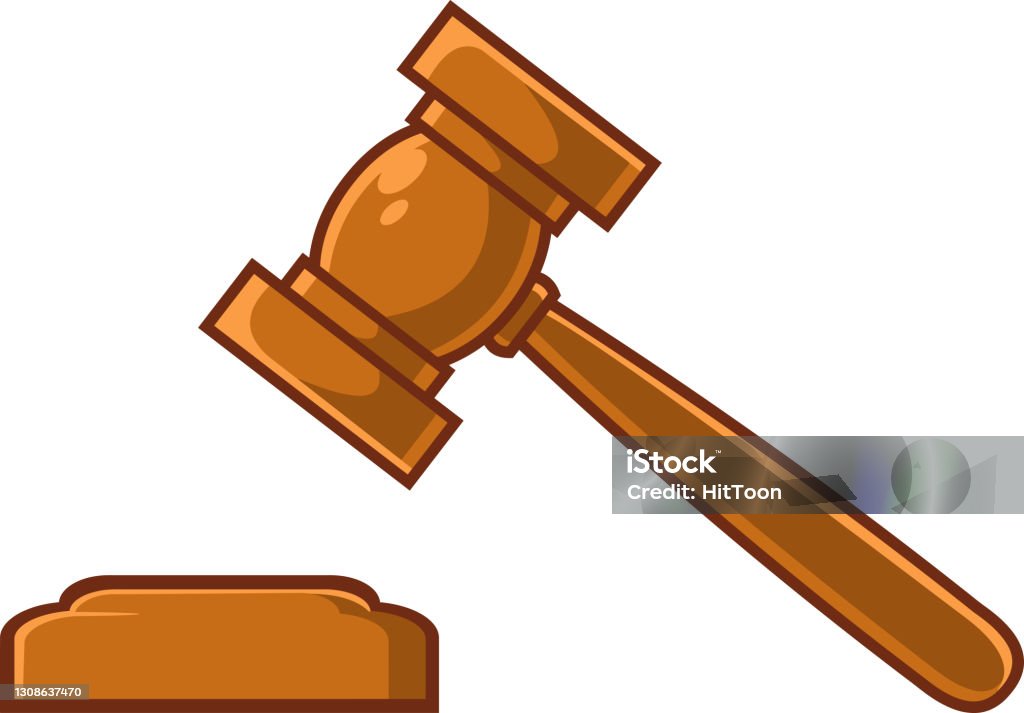 Cartoon Wooden Brown Judge Gavel Stock Illustration - Download Image Now -  Art, Art Product, Auction - iStock