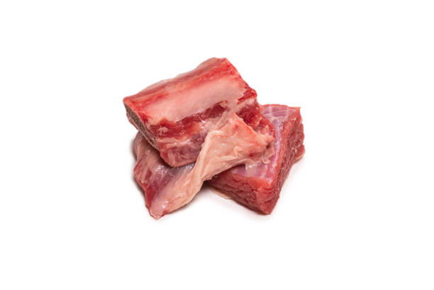 istock Raw beef ribs isolated on white background. 1308637866