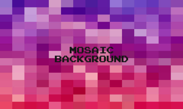 istock Abstract Dark Purple geometric Background, Creative Design Templates. Pixel art Grid Mosaic, 8 bit vector background. 1308643640