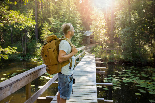 istock Mature man exploring Finnish nature in summer 1308643865