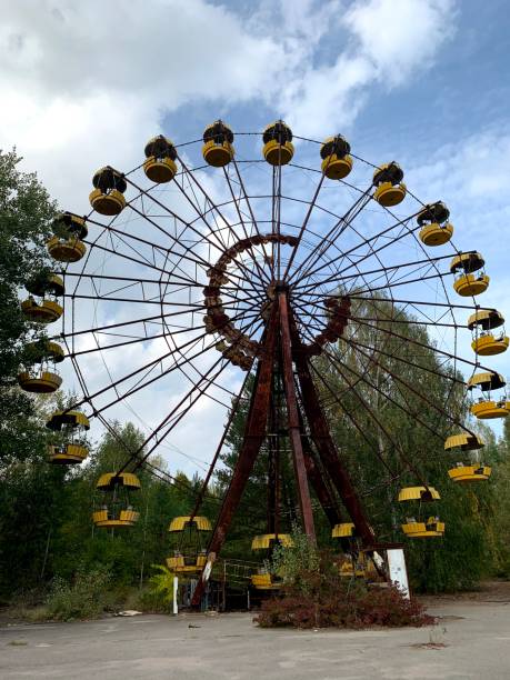istock Abandoned ferris wheel in Pripyat (Exclusion zone of Chernobyl) 1308651293