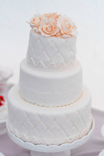 istock Wedding Cake with Flower Decoration on Top 1308658865