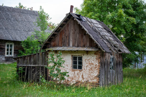 istock Old Wooden Building. Rural Area in Lithuania 1308660693