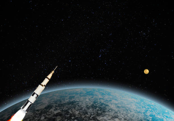 istock 3d image illustration black and white multistage space rocket model flies to exploration planet at high speed in the galaxy with copy space 1308665772
