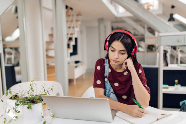 istock Girl learning and preparing for her university exam at home 1308669974