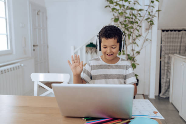 istock African American boy having an online class at home 1308670264