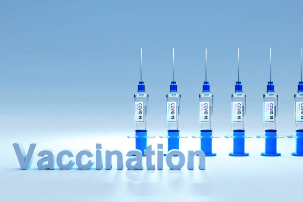 row of covid 19 sarsCov syringes with vaccine against pandemic; conceptual vaccination plan strategy; 3D Illustration row of covid 19 sarsCov syringes with vaccine against pandemic; conceptual vaccination plan ;3D Illustration herd immunity photos stock pictures, royalty-free photos & images