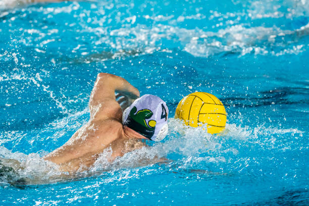 istock Water polo player swimming 1308676129