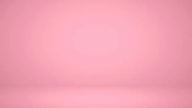 Photo of Abstract pink coral gradient background empty space studio room for display product ad website