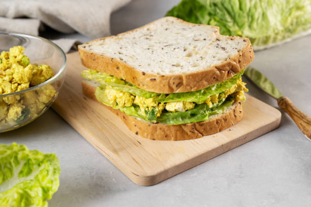 istock Vegan egg salad sandwih club 1308681722