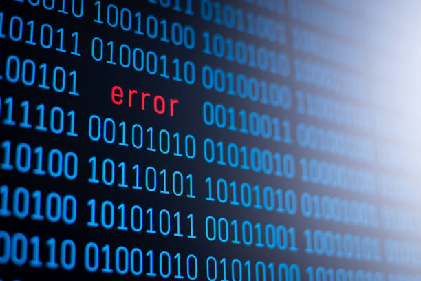 concept of error in program code - failure imagens e fotografias de stock