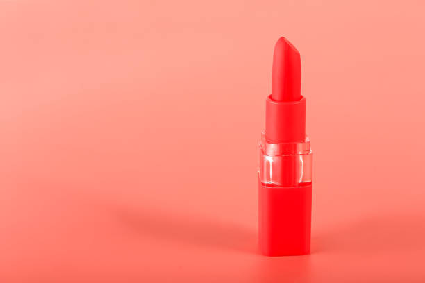 istock matte pink red lipstic. cosmetic concept 1308703373
