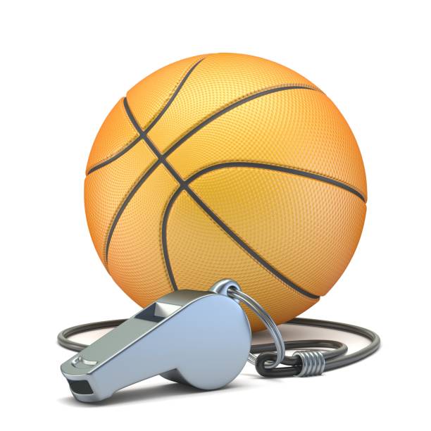 Basketball ball with metal whistle 3D