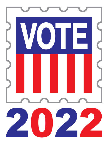 투표 2022 우표 아이콘 - postage stamp design element mail white background stock illustrations