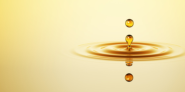 Oil splash. Concept. 3D Render