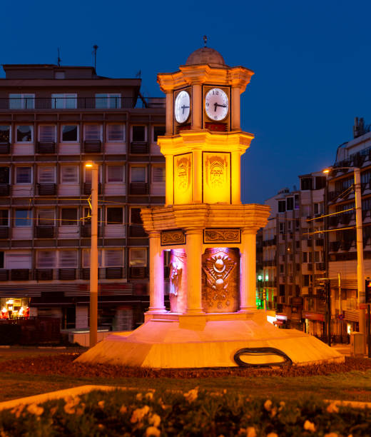 istock Small clock tower located in street of Bursa 1308713855