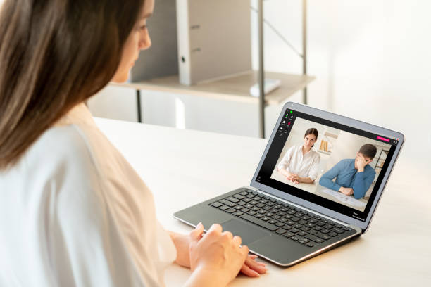 istock online conference digital meeting employees laptop 1308718836